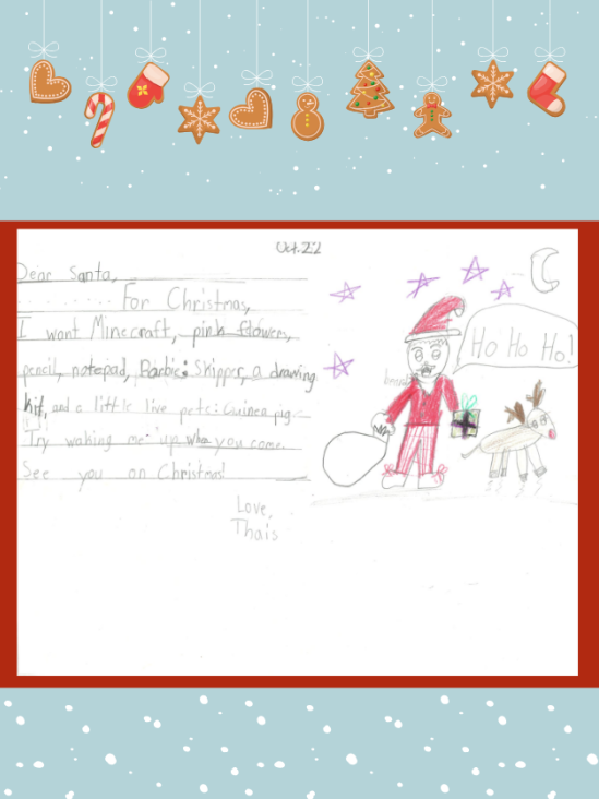 Letter to Santa from Thais
