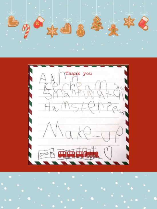 Letter to Santa from Aara