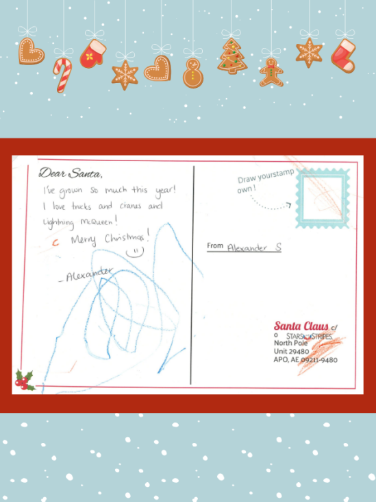 Letter to Santa from Alexander S.