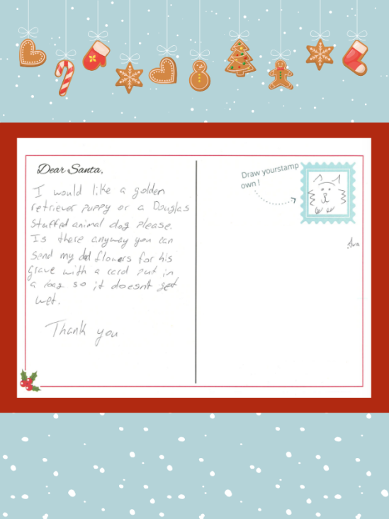 Letter to Santa from Ava O.