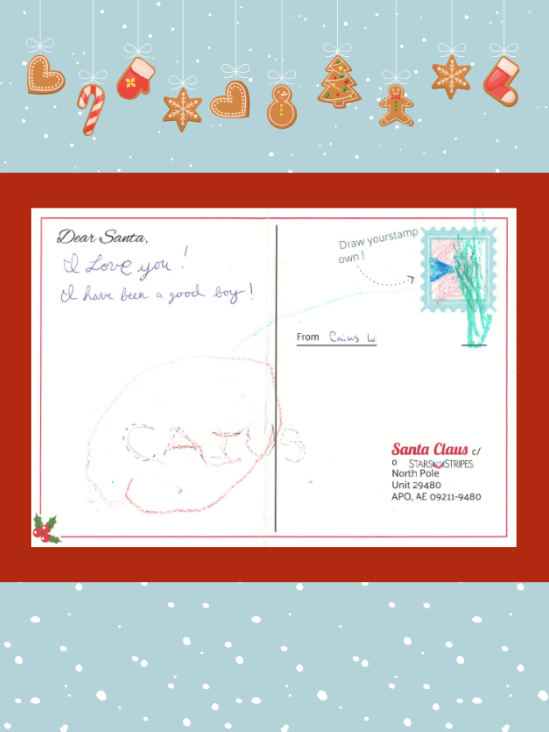 Letter to Santa from Caius W.
