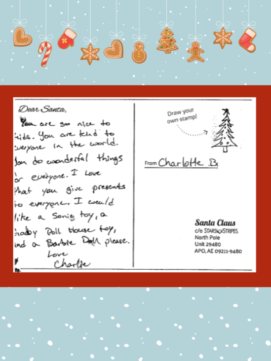 Letter to Santa from Charlotte (Charlie) B.