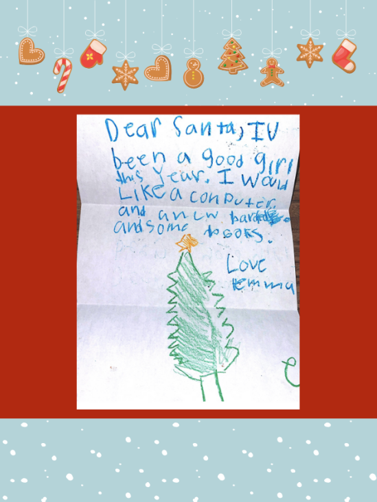 Letter to Santa from Emma