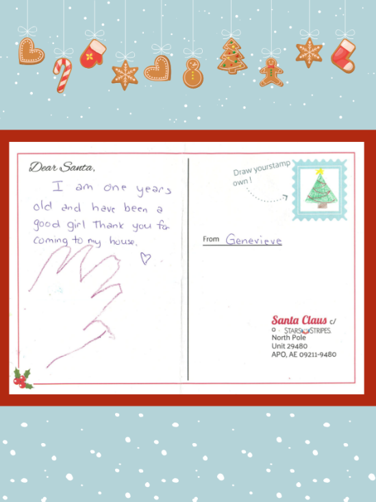 Letter to Santa from Genevieve