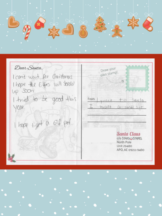Letter to Santa from Lynnea