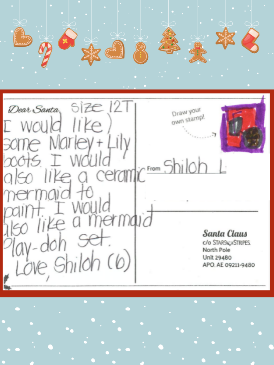 Letter to Santa from Shiloh L.