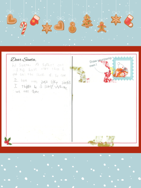 Letter to Santa from Sophie C.