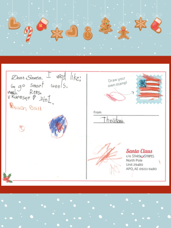 Letter to Santa from Theodore G.
